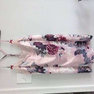 Cacique Floral Pink Lace Chemise